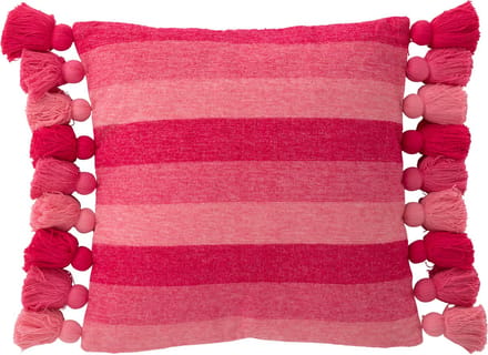 J-Line kussen Stripe - textiel - roze