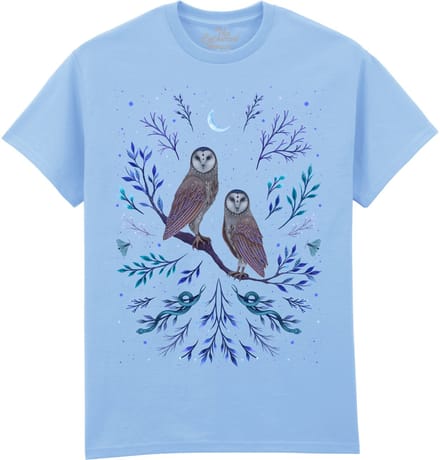 Uilen Owls In The Moonlight The Coloured House T-shirt S