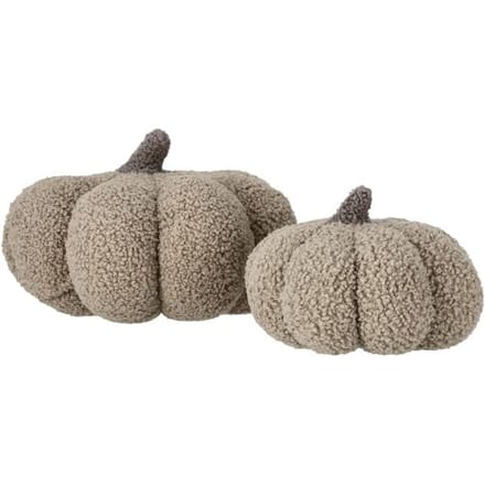 LIVARNO Set van 2 sierkussens in pompoenvorm (Beige)