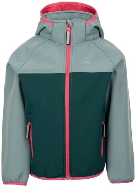 Trespass Hanbury Softshelljack Groen 5-6 Years Meisje