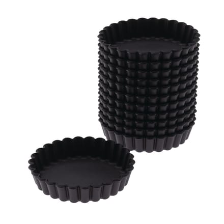 Matfer Bourgeat Exoglass Geribbelde Vormpjes 10cm (12 Stuks) - Matfer Bourgeat DN955