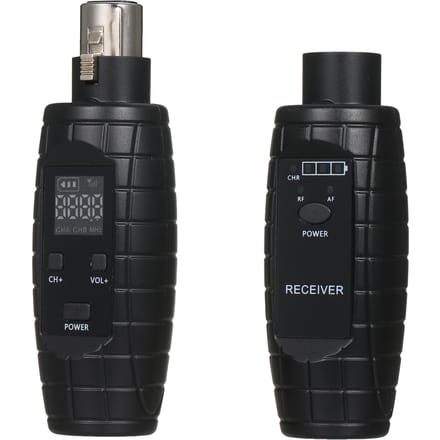 UHF Professionele Bedrade naar Draadloze Microfoon Converter Microfoon Zender & Ontvanger 571~598MHz zwart