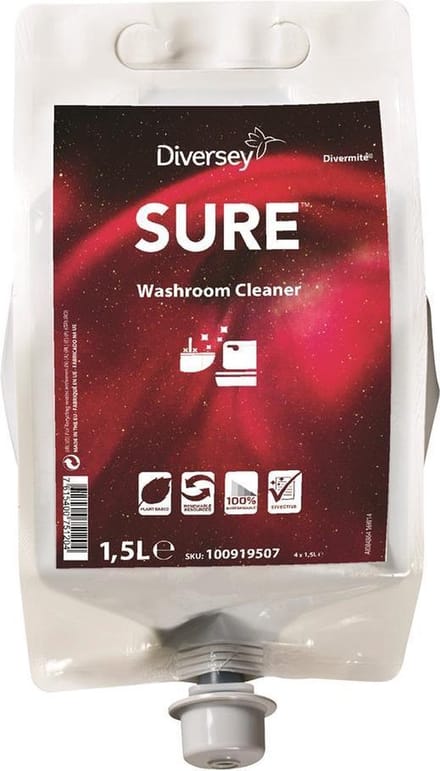 SURE WASHROOM CLEANER - DIVERMITE 1x 1,5 LTR - SANITAIRREINIGER