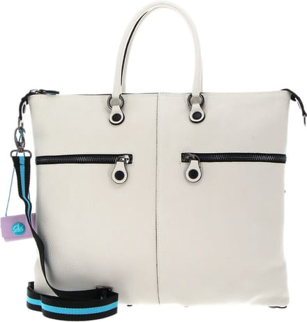 Gabs Leren Schoudertas G3 Plus TG Ruga Tasca Laterale Shoulder Bag Panna Wit