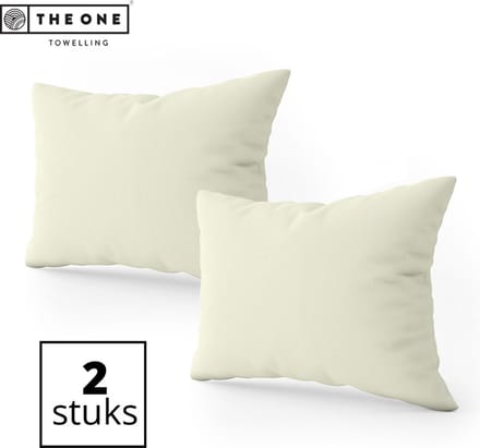The One Bedding Kussenslopen set - 60 x 70 cm - 2 Stuks - Beddengoed - Katoen/Satijn - Crème