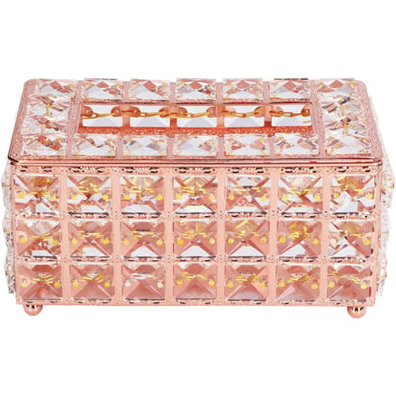 Tissueboxhouder Multifunctioneel Modieus Design Exquise Stevig Duurzaam TissuehouderRoos rosé gouden kleur