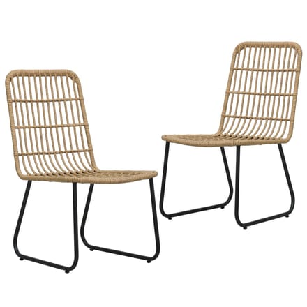 vidaXL - Tuinstoelen - 2 - stuks - poly - rattan - eikenkleurig