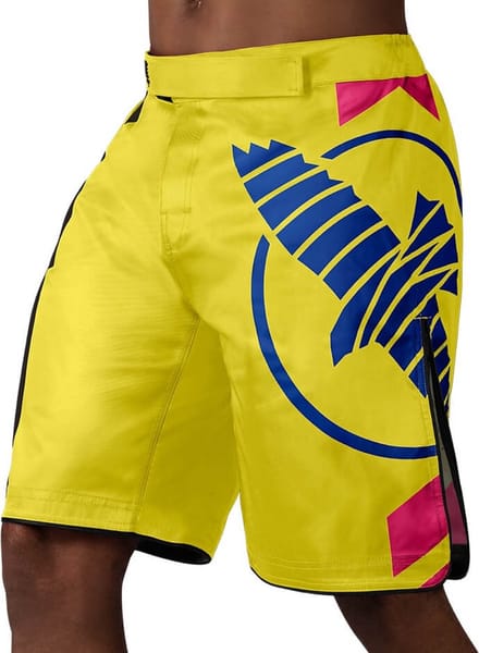 Hayabusa Icon Fight Shorts - Geel / Blauw - Maat S