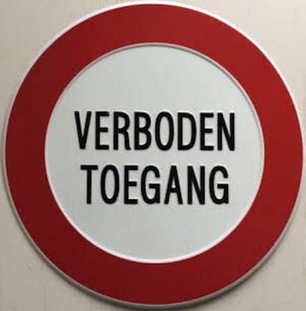 Verboden Toegang Bord / 24 cm / Aluminium