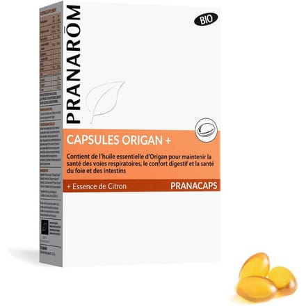 Pranarôm Pranacaps Oregano Bio | Luchtwegen, spijsvertering, lever en darmen 30 Capsules