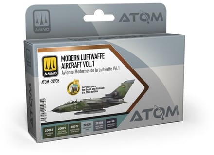 AMMO by Mig Jimenez Hobbyverf Vliegtuigen - MIG 20935 ATOM - Moderne Luftwaffe Vliegtuigen - Deel 1 Set - Acryl Set 6x20ml Verf set - 6x 20 ml