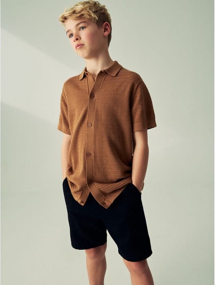 Next - Jongens - Chinoshort met standaard pasvorm - Zwart
