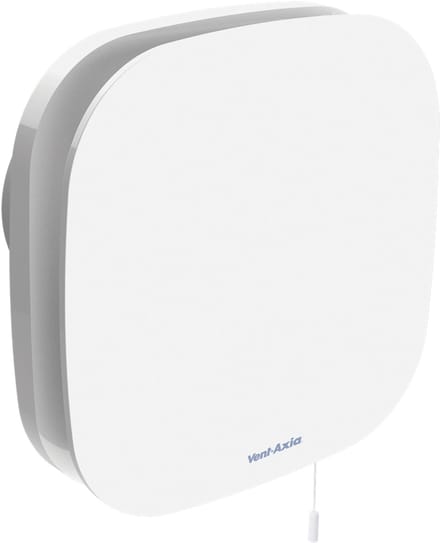 Badkamerventilator Supra Design - Met nalooptimer en vochtsensor - Vent Axia - Ø 125 mm - 125HT