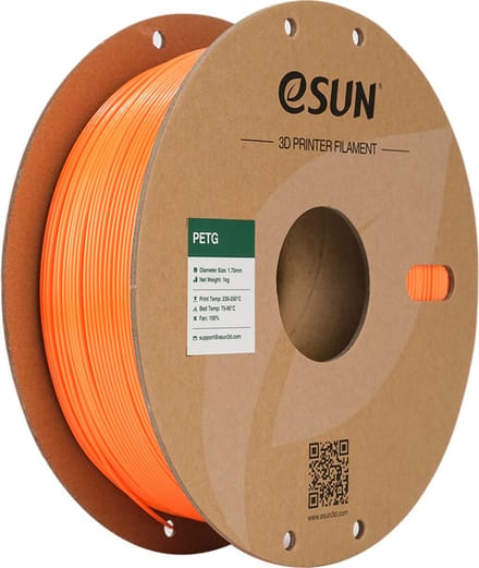 eSun PETG Massief oranje / Solid orange 1 kg - 1.75mm - 3D printer filament
