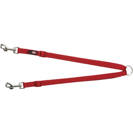 Trixie Premium dual leash coupler XS-M: 40-70 cm/15 mm Rood