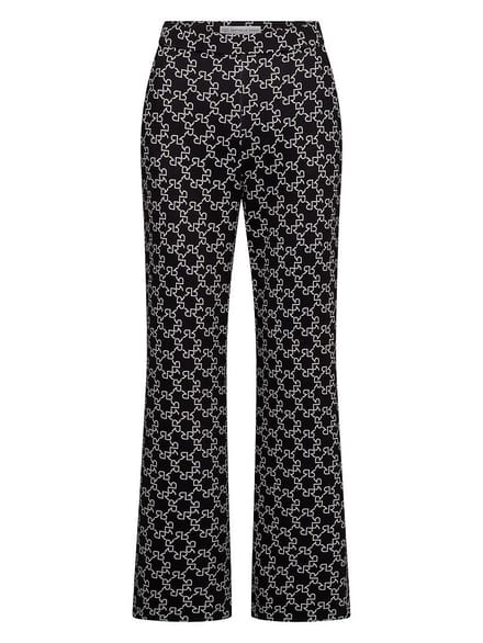 Enkellange Wide Fit jersey broek Van Raffaello Rossi zwart