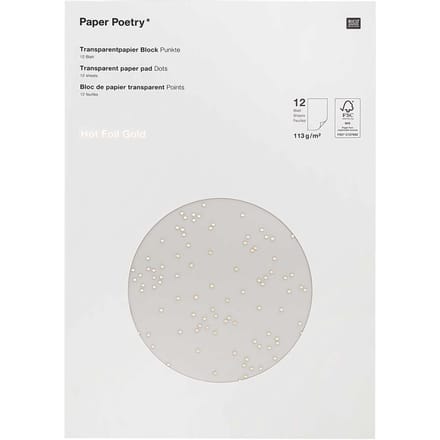 transparant papier "Stippen" - Goud