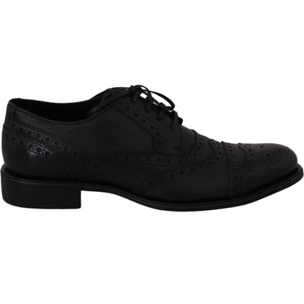 Dolce & Gabbana Blauwe Leren Wingtip Oxford Dress Schoenen