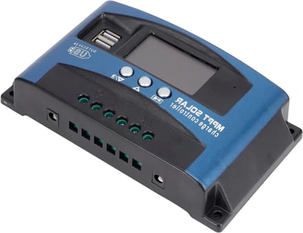 Zonne Laadcontroller - Energiebeheer Module - Energie Opslag - Max Power Tracking - 17x9.4x3.6cm - Zwart