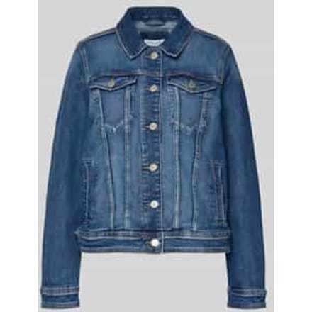 Jeansjack met platte kraag