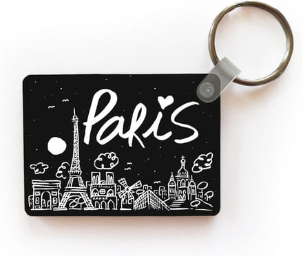 Sleutelhanger - Parijs - Eiffeltoren - Maan - Uitdeelcadeautjes - Plastic