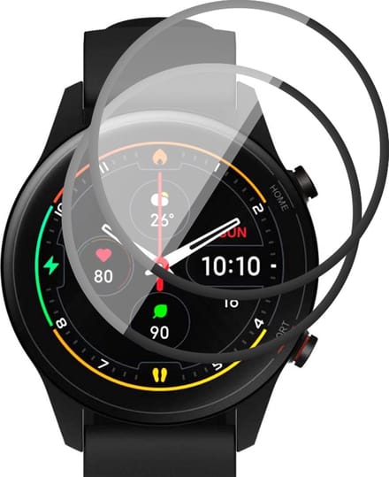 Screenprotector geschikt voor Xiaomi Mi Watch - PET Glasfolie Full Screen Protector - 2 Stuks