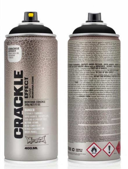 Montana Crackle Verf ZWART spuitbus 400ml