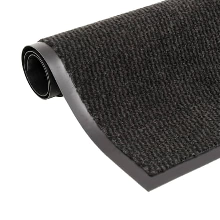 vidaXL - Droogloopmat - rechthoekig - getuft - 90x150 - cm - zwart