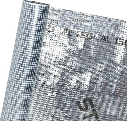 Dampremmende Dakfolie Aluminium gecoat voor Isolatie en Constructie (per meter)