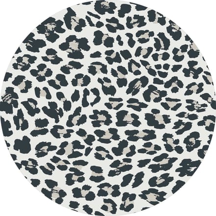 Vinyl | Vloerkleed vinyl rond | Panter grey | 95 cm Rond