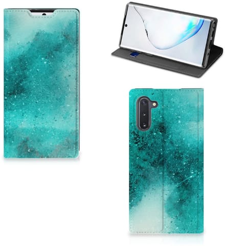 Bookcase Samsung Galaxy Note 10 Painting Blue