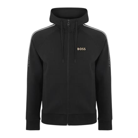 Boss Heren Regular Full Zip Hoodie (Zwart)