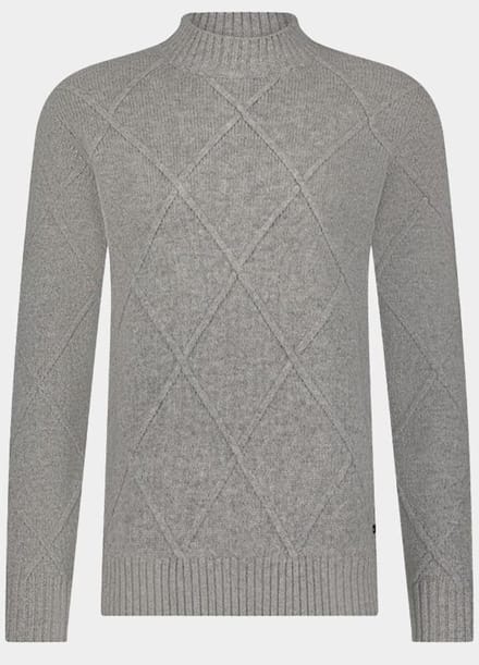 Born With Appetite Coltrui Grijs Ivar Pull Mockneck BWA25305IV44/920 light grey