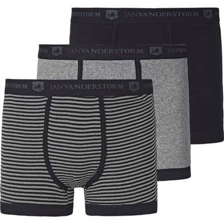 Jan Vanderstorm herren Set Van 3 Retroslips - 12 - grijs - Plus Size
