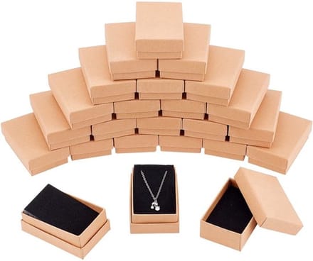 Dailygoody - Bruine kartonnen doosjes - Juwelendoosjes voor sieraden