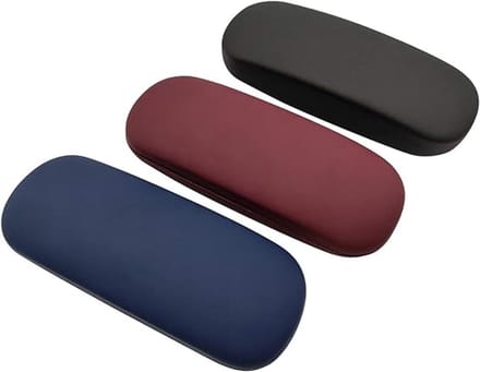 Bril_etui 3 stuks - Harde beschermhoes voor brillen - Met zachte voering - Zwart, rood en blauw