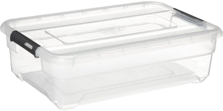 5Five Opbergkist met deksel - Solutions Box - 26 liter - 58x39x18 cm - kunststof - transparant