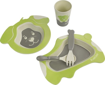 Kushies - Kinderservies - Babyservies - 5 delig - Eco - Duurzaam - Hond