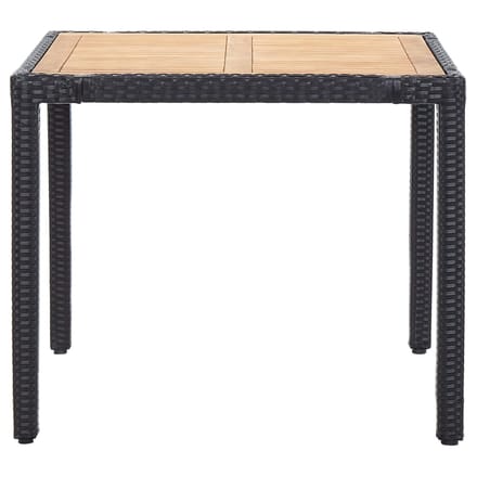 vidaXL - 5-delige - Tuinset - met - kussens - poly - rattan - zwart