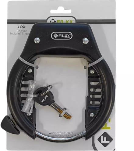 Falkx Ringslot zwart - extra breed - 82mm - spatbordbreedte