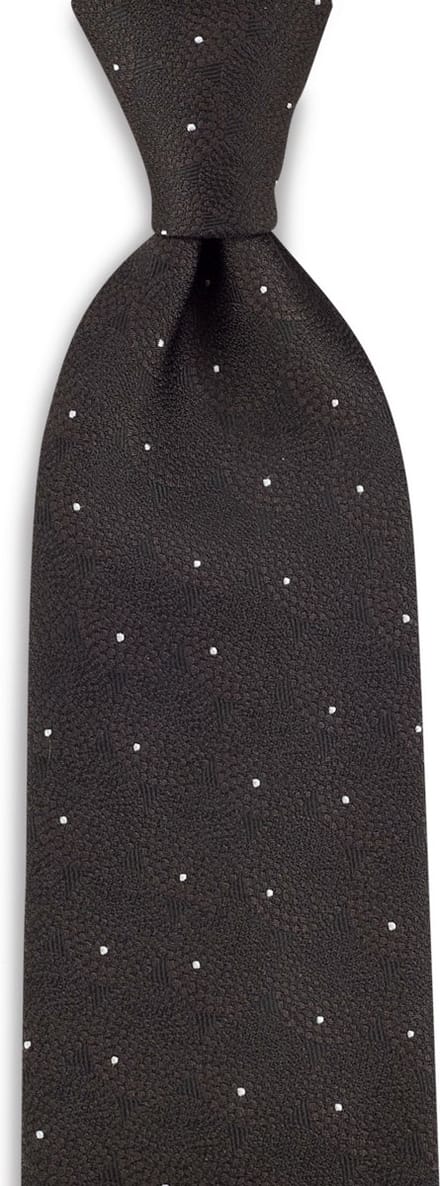 We Love Ties - Stropdassen - Stropdas Dotted Hills - bruin / wit