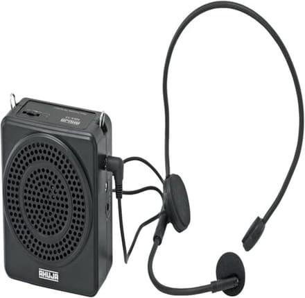 Draagbare Oplaadbare Mini Speaker met Nekband Microfoon Zwart
