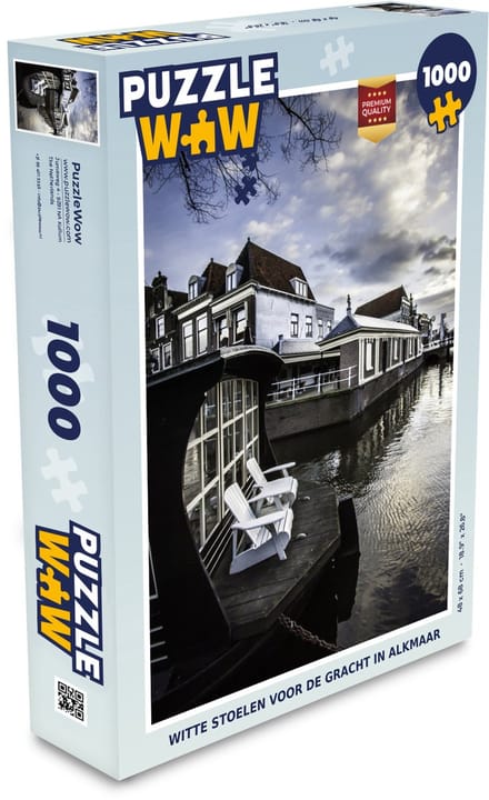 Puzzel Alkmaar - Boot - Gracht - Legpuzzel - Puzzel 1000 stukjes volwassenen