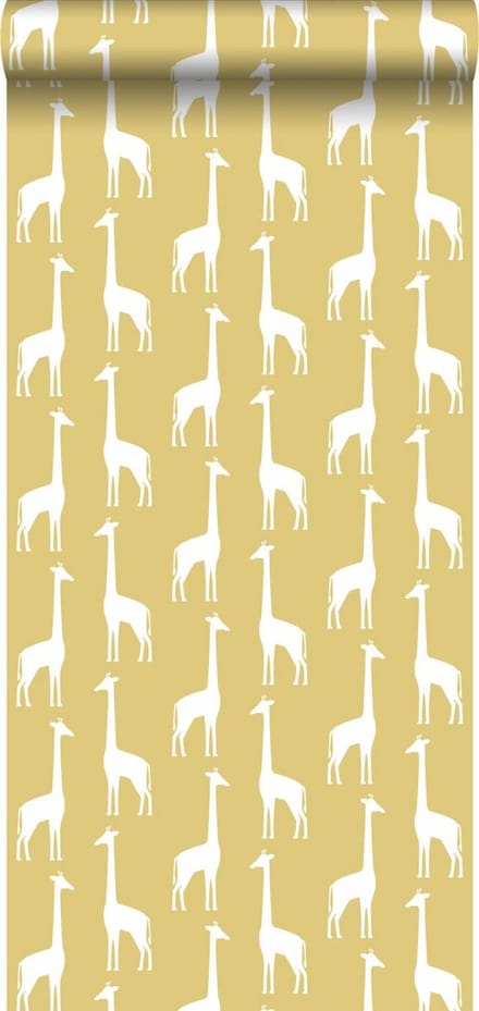 ESTAhome behang giraffen okergeel - 53 cm x 10.05 m - 139059