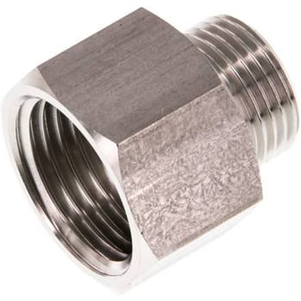 G 1/2'' x G 3/8'' F/M RVS Verloopring 40 Bar - FL2S-FM-ST-012G-038G