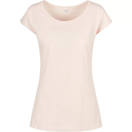 Build your Brand Ladies´ Wide Neck Tee BYBB013 - Pink - S