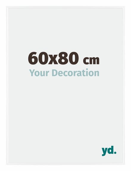 Your Decoration - Fotolijst 60x80 cm - Kunststof - Wit Hoogglans - Evry
