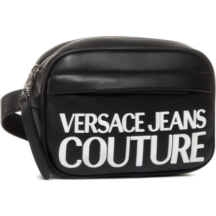 Versace Jeans Couture Witte Logo Rits Kunstleer Heuptas Dames heuptas Zwart E1VVBBM2-71413-899 Basic Set (Bag+Dust Bag) black