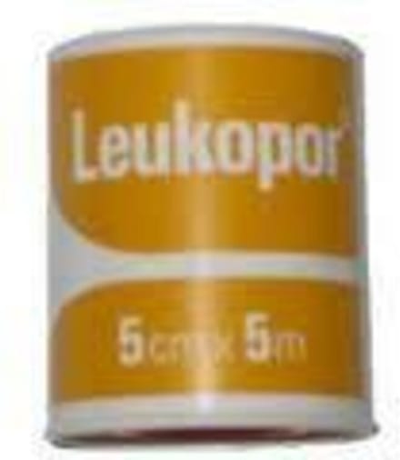 Leukopor - 5 m x 5 cm - Verband