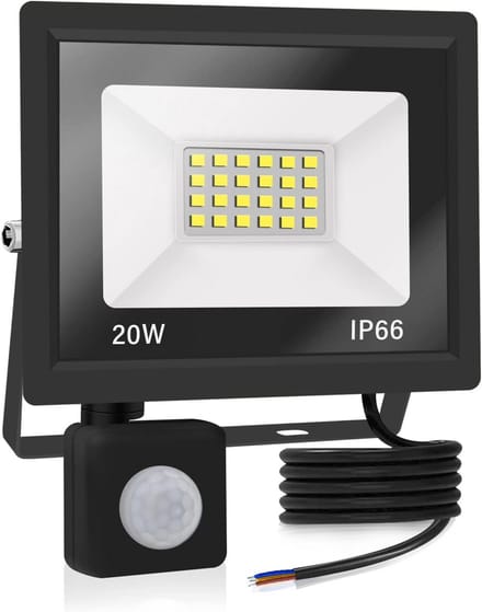 Waterdichte LED Buitenlamp met Bewegingsmelder 20W Warm Wit Licht